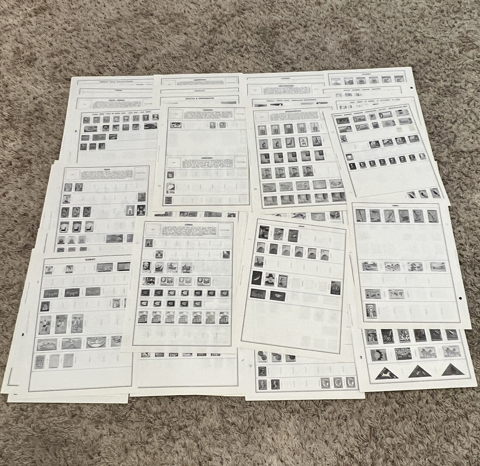 LOT OF EMPTY WORLDWIDE HARRIS ALBUM PAGES, SOME HINGE REMNANTS, NO STAMPS #2