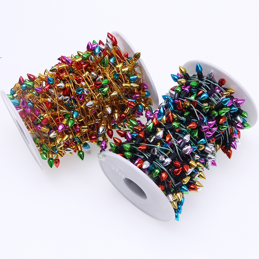 Dollhouse 1/12 Miniature Christmas String Lights Plastic Strip Lamps Not Bright