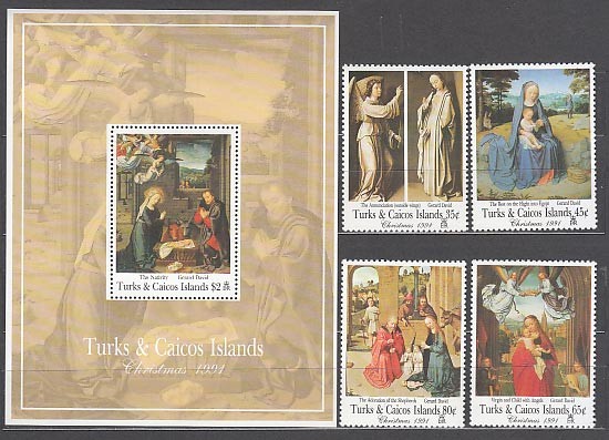 Turks and Caicos - Mail Yvert 970/3+H,112 ** Mnh Christmas