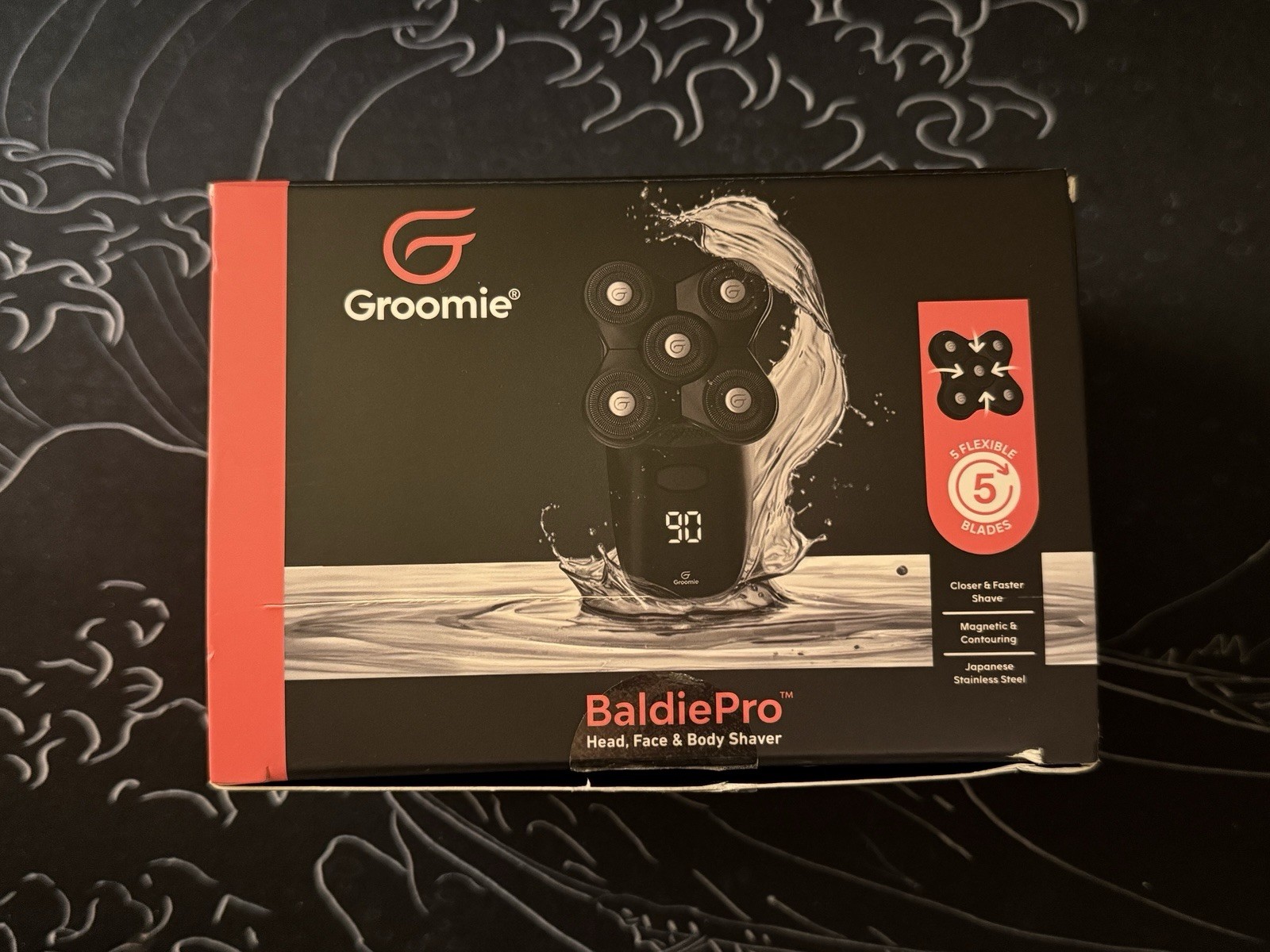 Groomie BaldiePro Head, Face, & Body Shaver Kit Kit Brand New Open Box