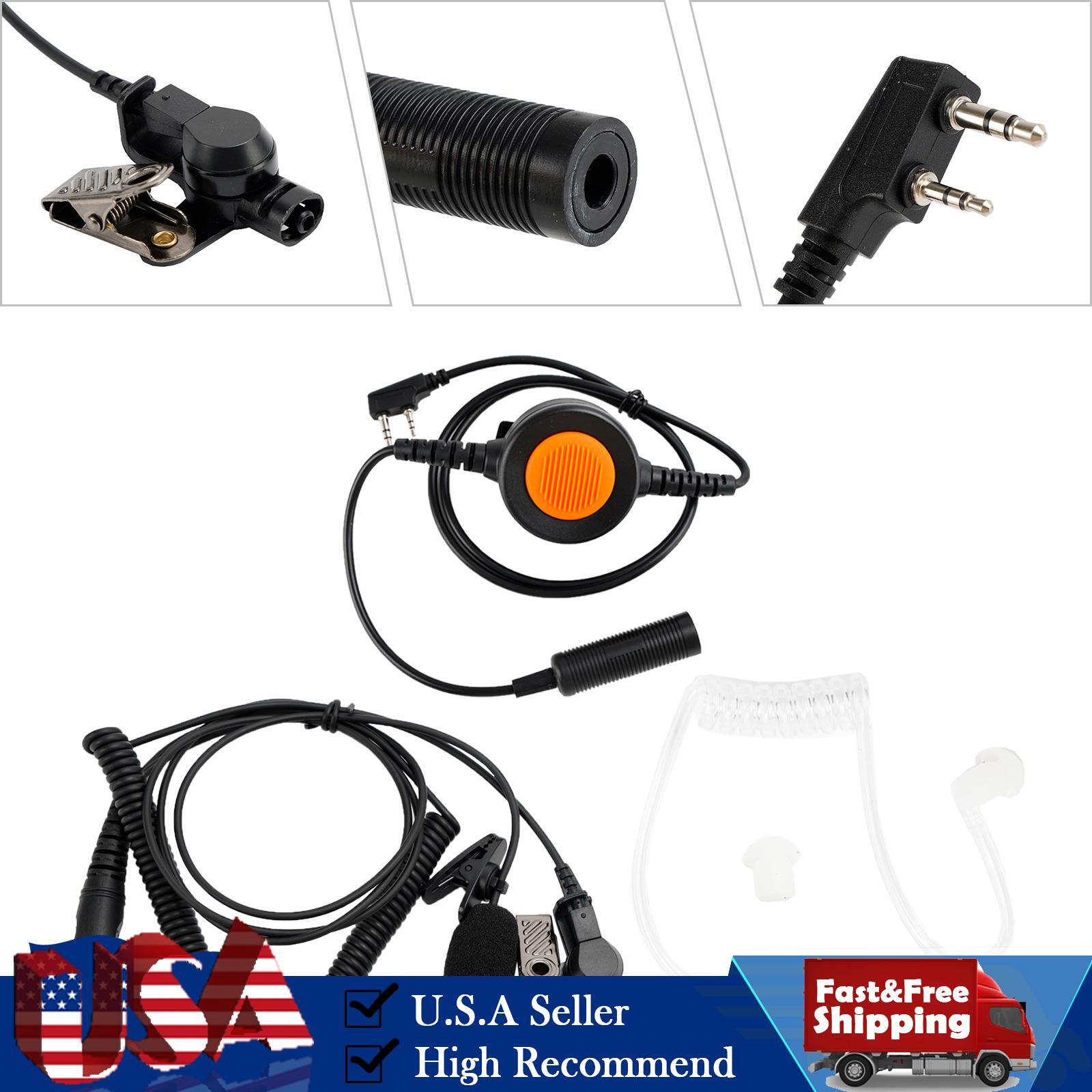 7.1-A3 Transparent Air Tube Headset w Mic For Kenwood TK-208 TK-220 TK-240 TH-28