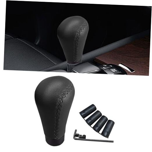 5 Speed Shifter Knobs, Manual Transmission Shift Knob, Handle Leather Black