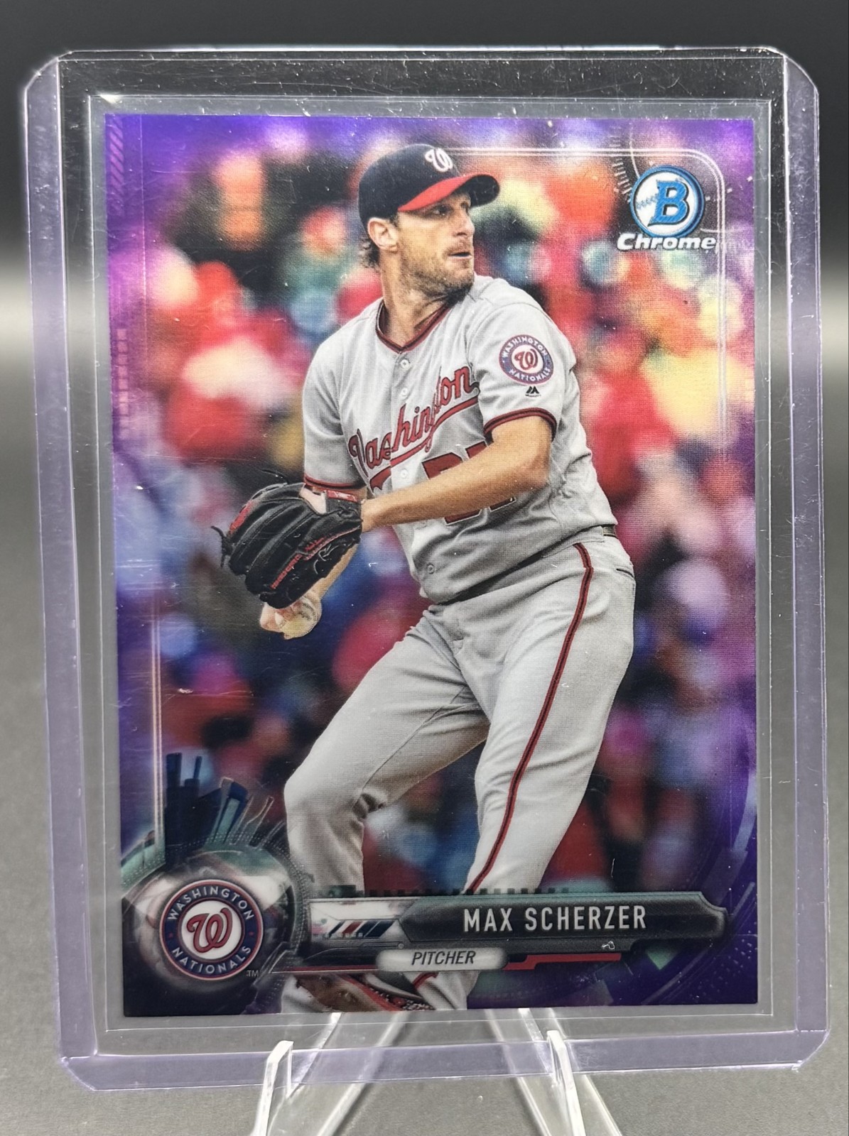 2017 Bowman Chrome - Max Scherzer #76 Purple Refractor /250