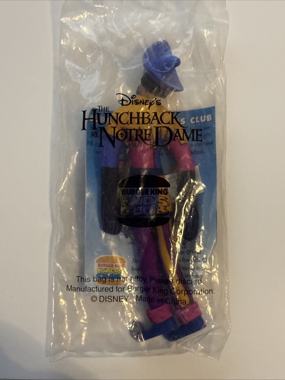 Disney Burger King The Hunchback of Notre Dame Plush Figure Clopin Trouillefou