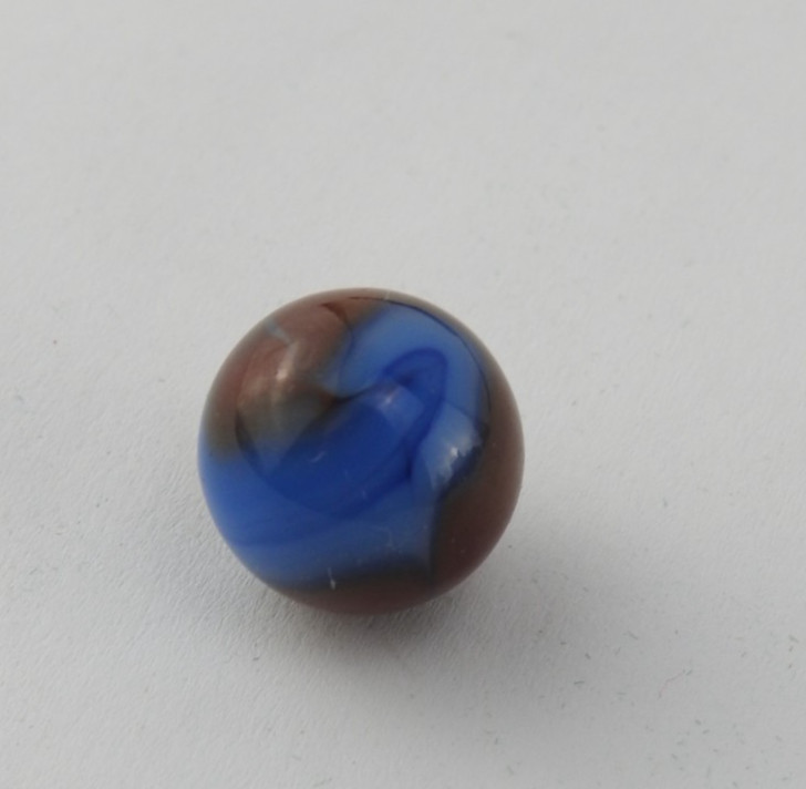 Vintage Swirl Marble Blue Brown Patch Ribbon Style .58"