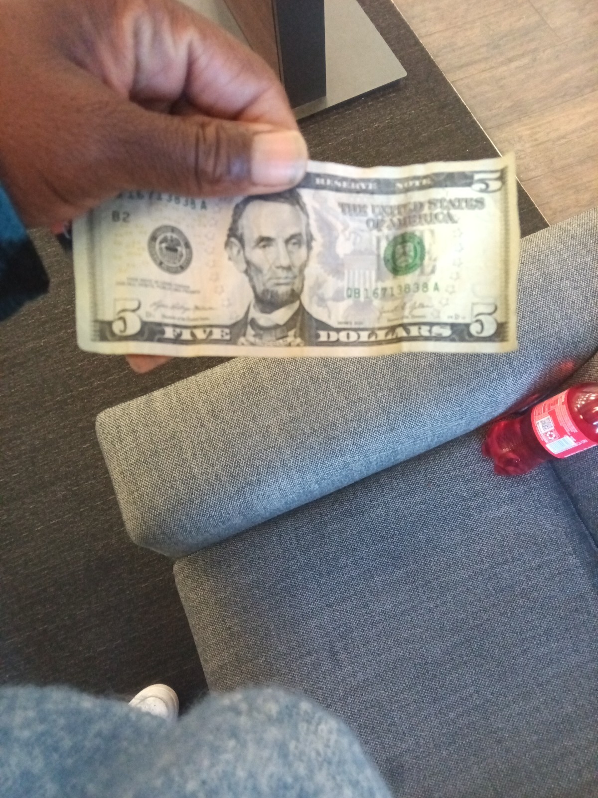 2021 single used five $5 Star Note bill Serial number # QB06256907*