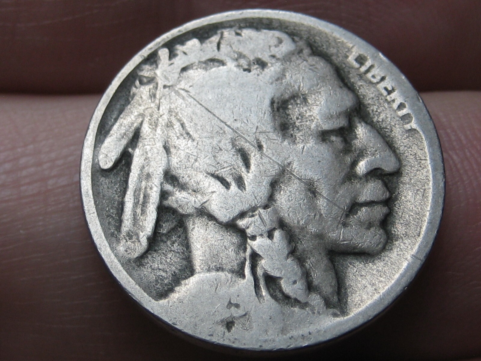 1925 D Buffalo Nickel 5 Cent Piece Denver, VG Details, Rotated Reverse Die Error
