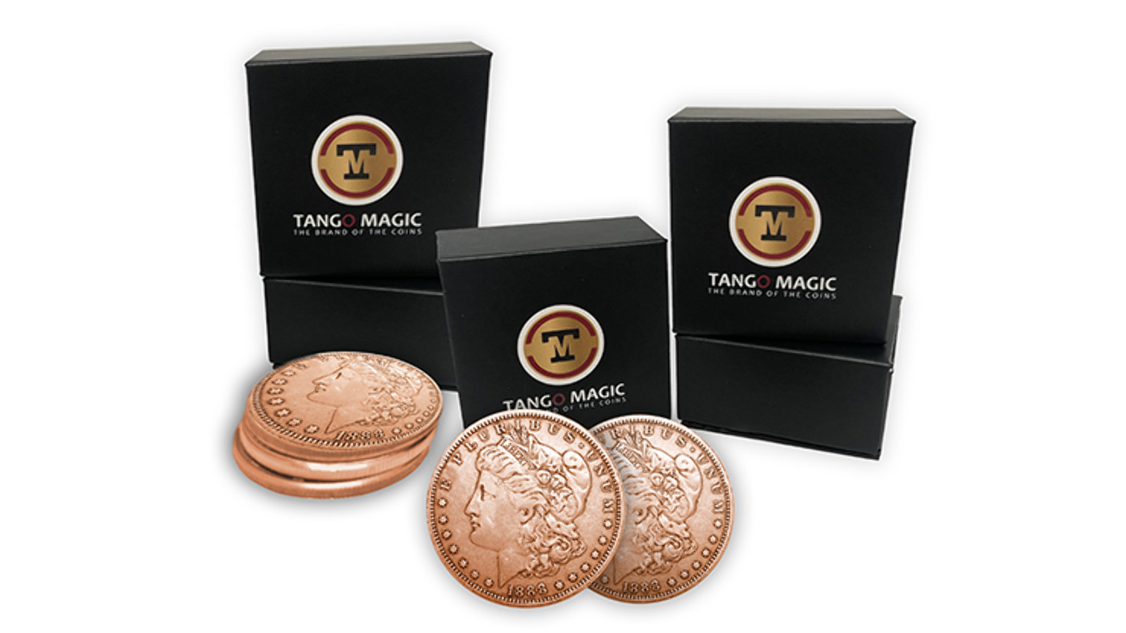 Copper Morgan TUC plus 3 Regular Coins (Gimmicks and Online Instructions) by Tan