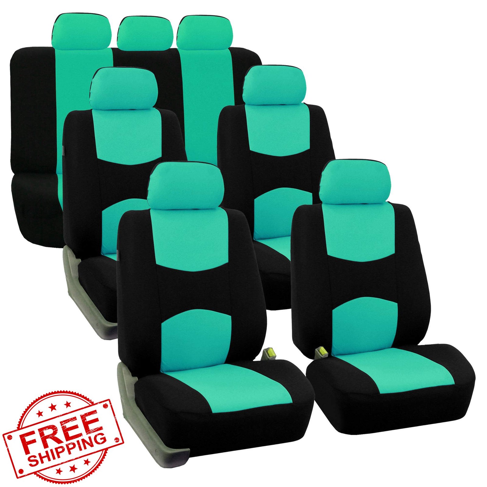 FH Group Mint 7 Seater Car Seat Covers, Universal Fit SUV Truck