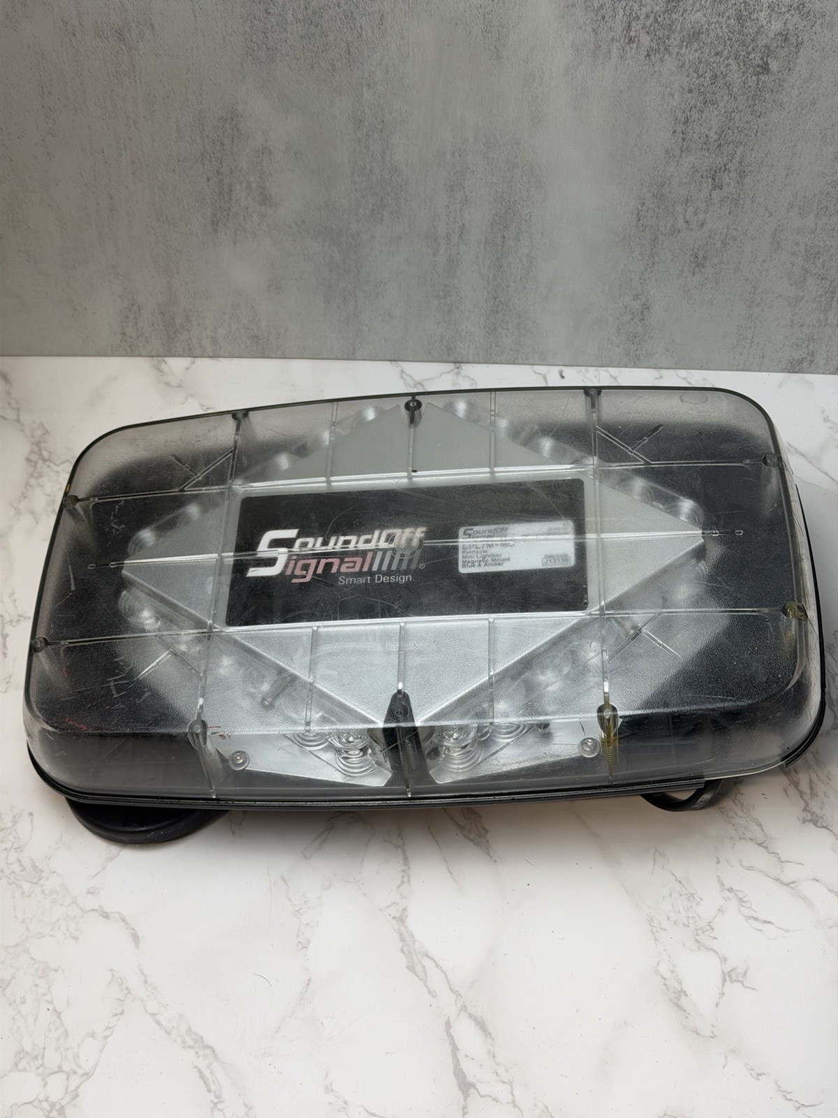 SoundOff Signal Mini LED Light Bar Blue Amber Magnetic Mount 