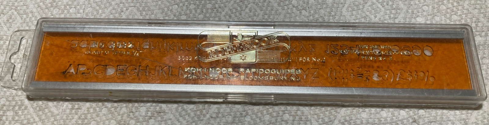 Koh-I-Noor Rapidoguide Drafting Lettering Guide 3032 - 1/4” ABC, abc, 123, !&?%#