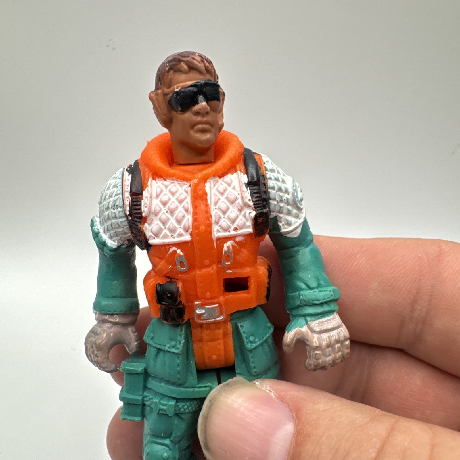 Toi-Toys World Of Dinosaurs Pilot Wrangler Toy Action Figure w/ Rope Orange Rare