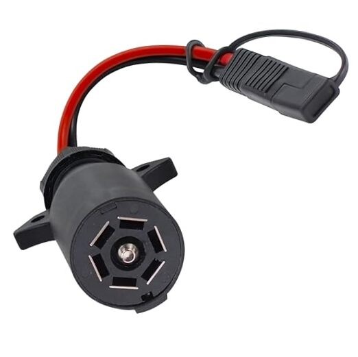  7-Way Power Access - 7-Way Trailer Plug to 2-Pin SAE Connector with 12 Gauge 