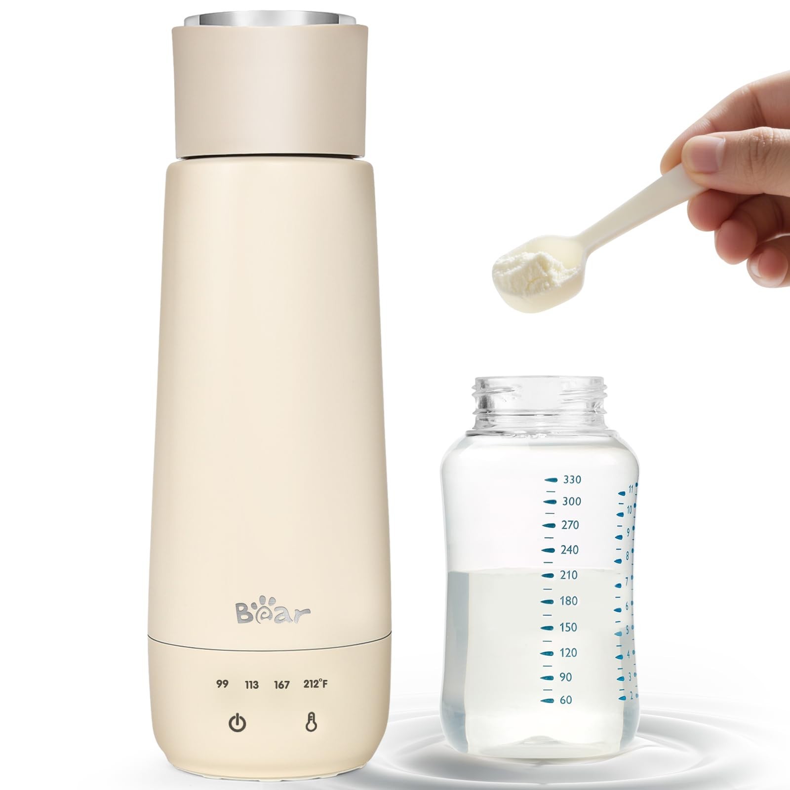 Bear Baby Formula Water Warmer 10oz Bottle Heater 4 Temp Keep Warm 110V Beige