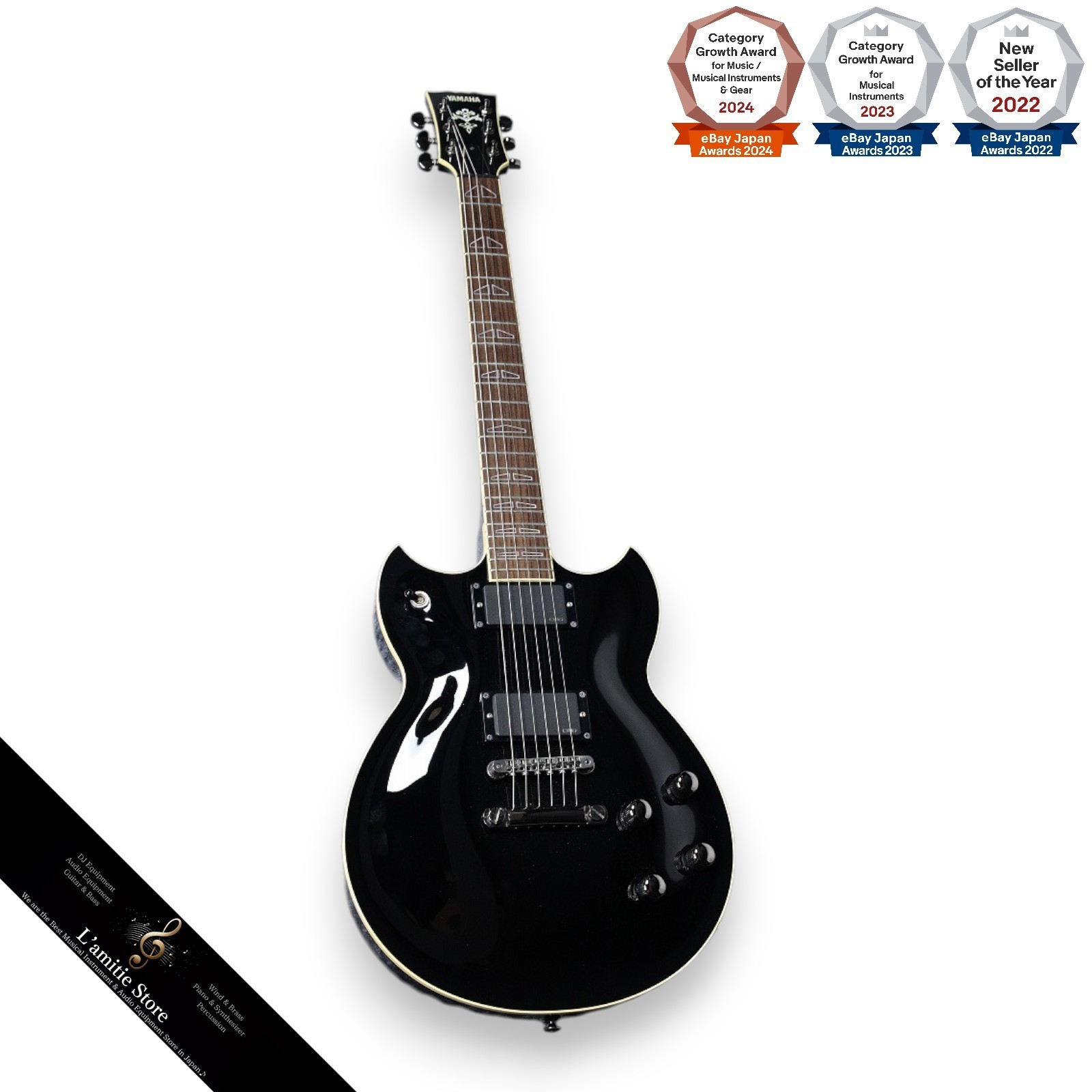 YAMAHA SG1820A Electric Guitar Black 2010s Free Shipping