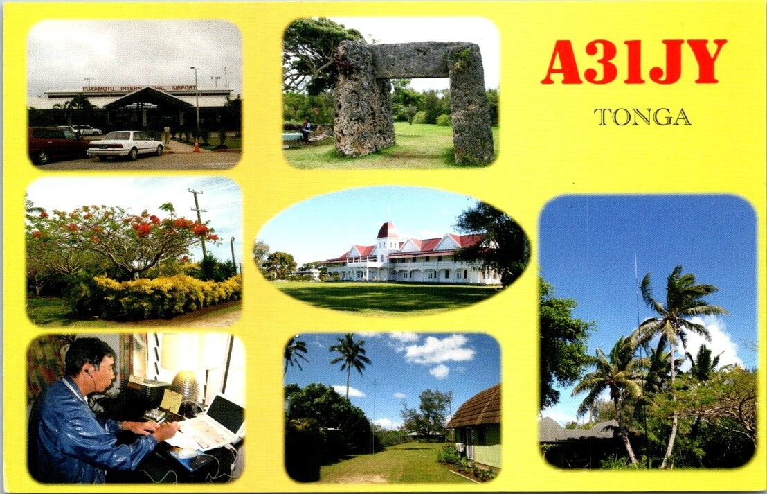 VTG HAM RADIO CQ QSL QSO CARD A31JY KINGDOM OF TONGA 2012