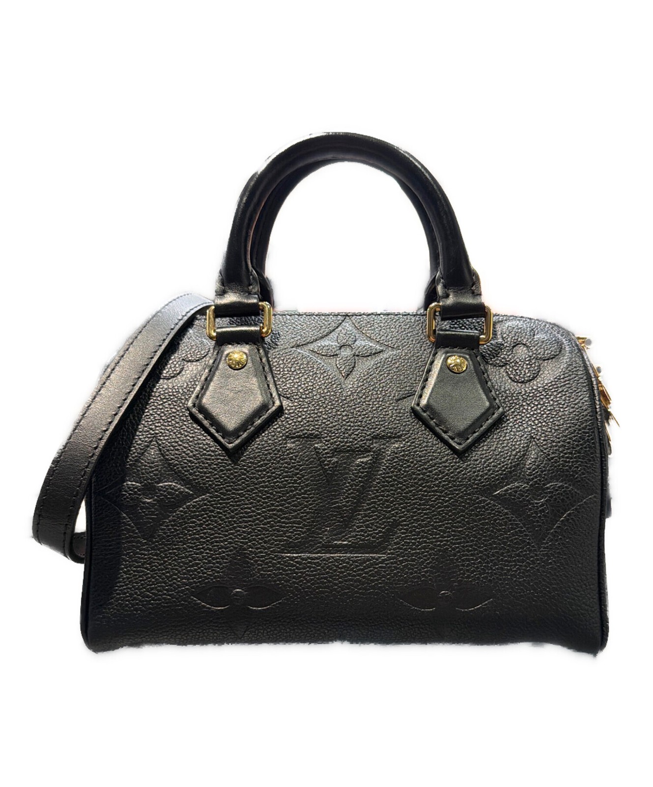 Louis Vuitton Speedy Bandouliere 20 Empreinte Black Leather M58953 Bag SR0907