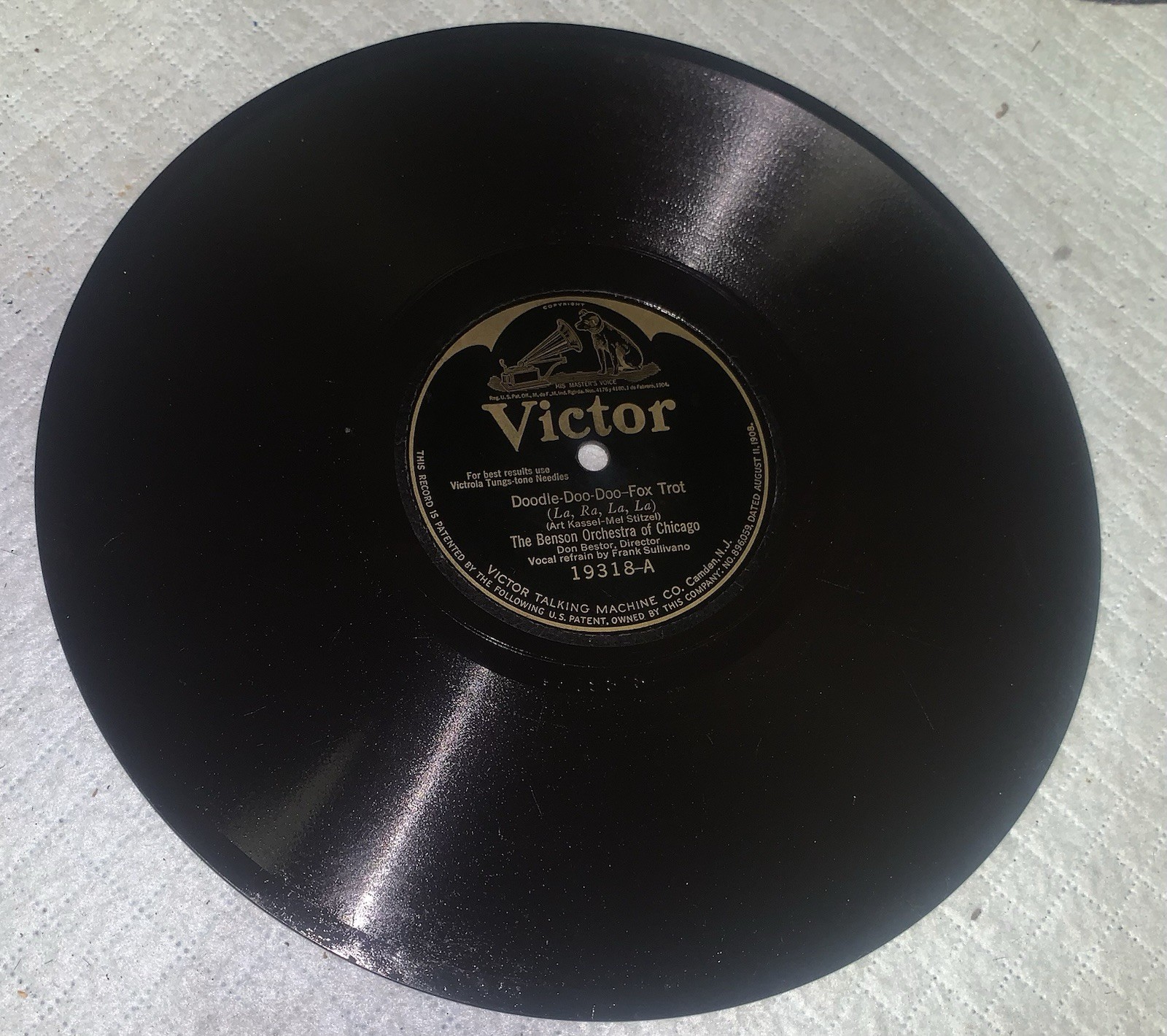 Victor Record 19318-A Doodle Doo Do Fox Trot 78 Rpm