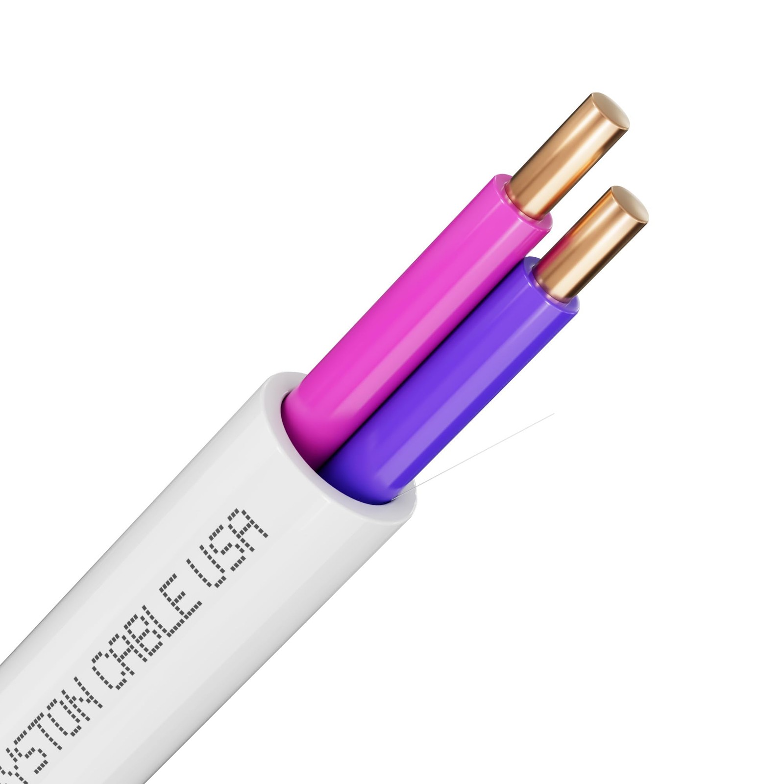 Syston Cable 18/2 LED Dimmer Wire 18 AWG 2-Conductor Bare Copper Plenum