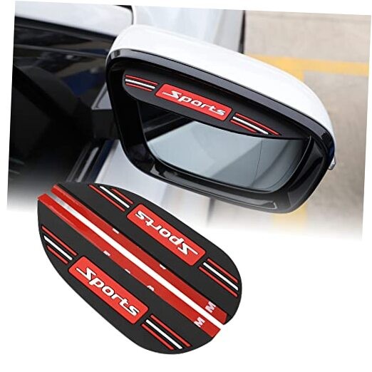  2pcs Sports Rear View Mirror Rain Visor Smoke Guard Universal Rubber Side 