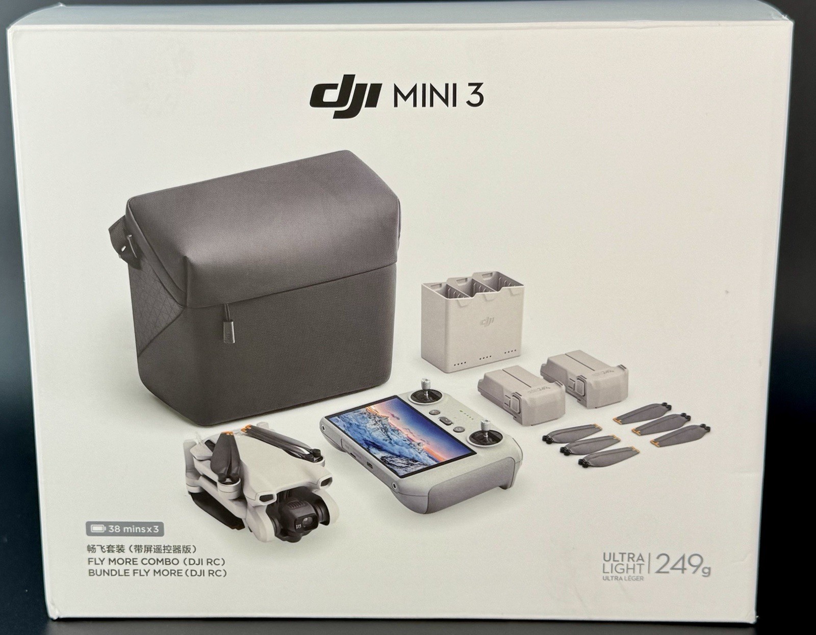 DJI Mini 3 Fly More Combo (DJI RC),Drones with Camera for Adults 4K, 3 Batteries