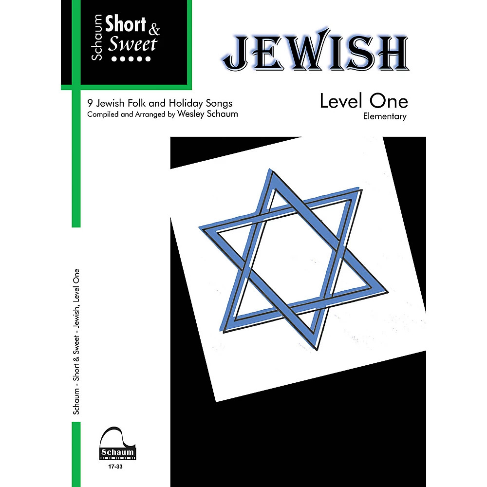 SCHAUM Short & Sweet: Jewish (Level 1 Elem Level) Educational Piano Book