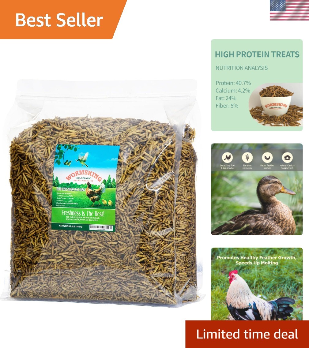 5LB Sustainable Black Soldier Fly Larvae: High Protein for Healthier Hens
