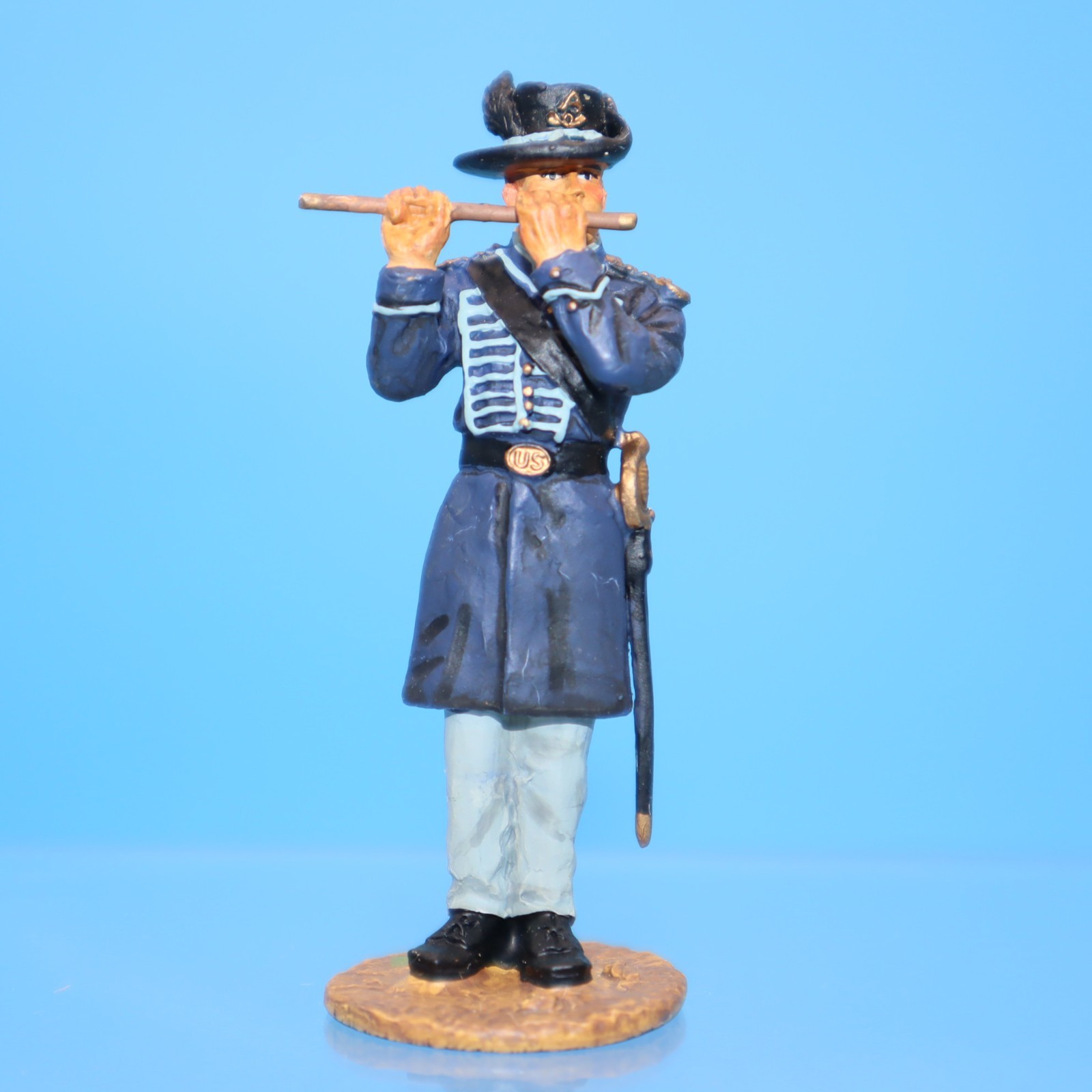 Vintage BRITAINS toy soldier FLUTE CIVIL WAR 54mm PAINTED - FREE SHIP