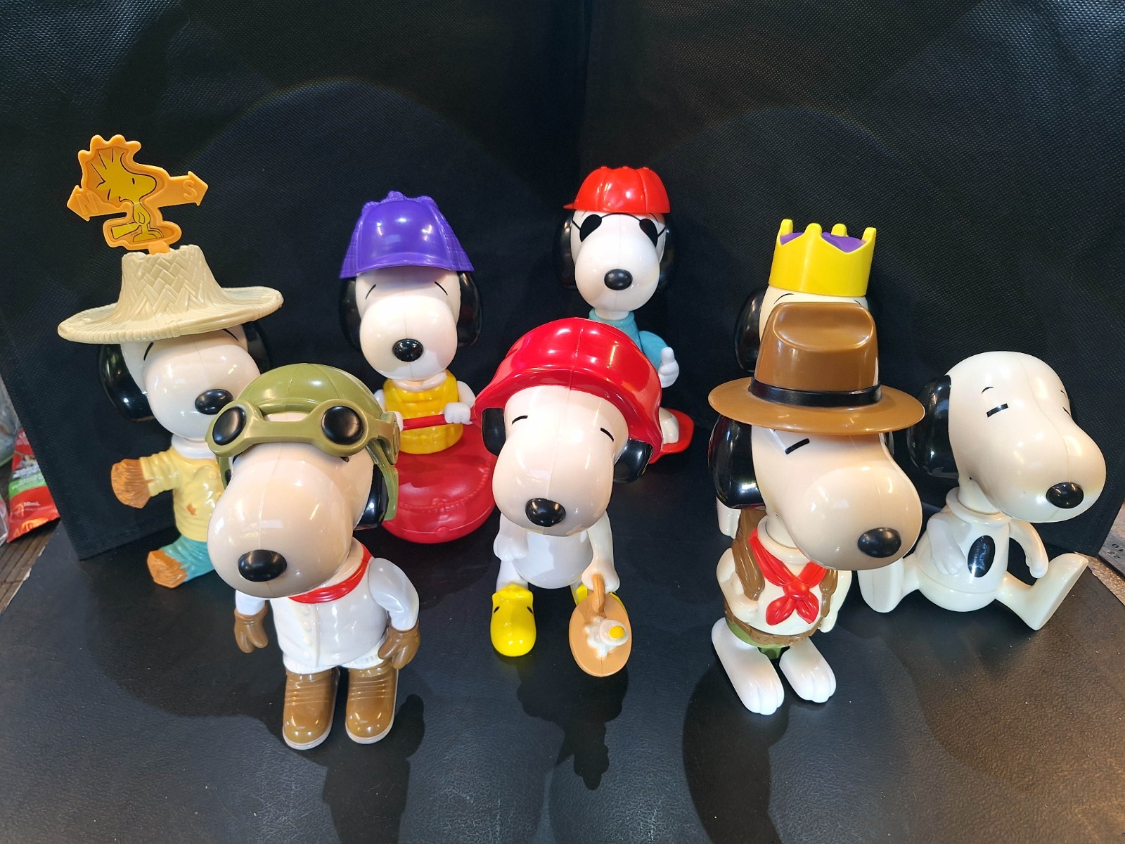 Vintage 2002 McDonald's Connect-a-Snoopy Figure Lot x 8 - Peanuts Large 18cm