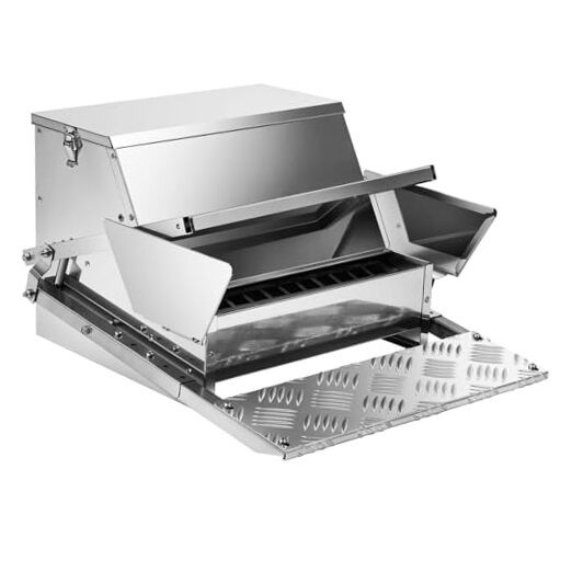  Automatic Chicken Feeder 25 lb Galvanized Steel Poultry Feeder, Up to 12 