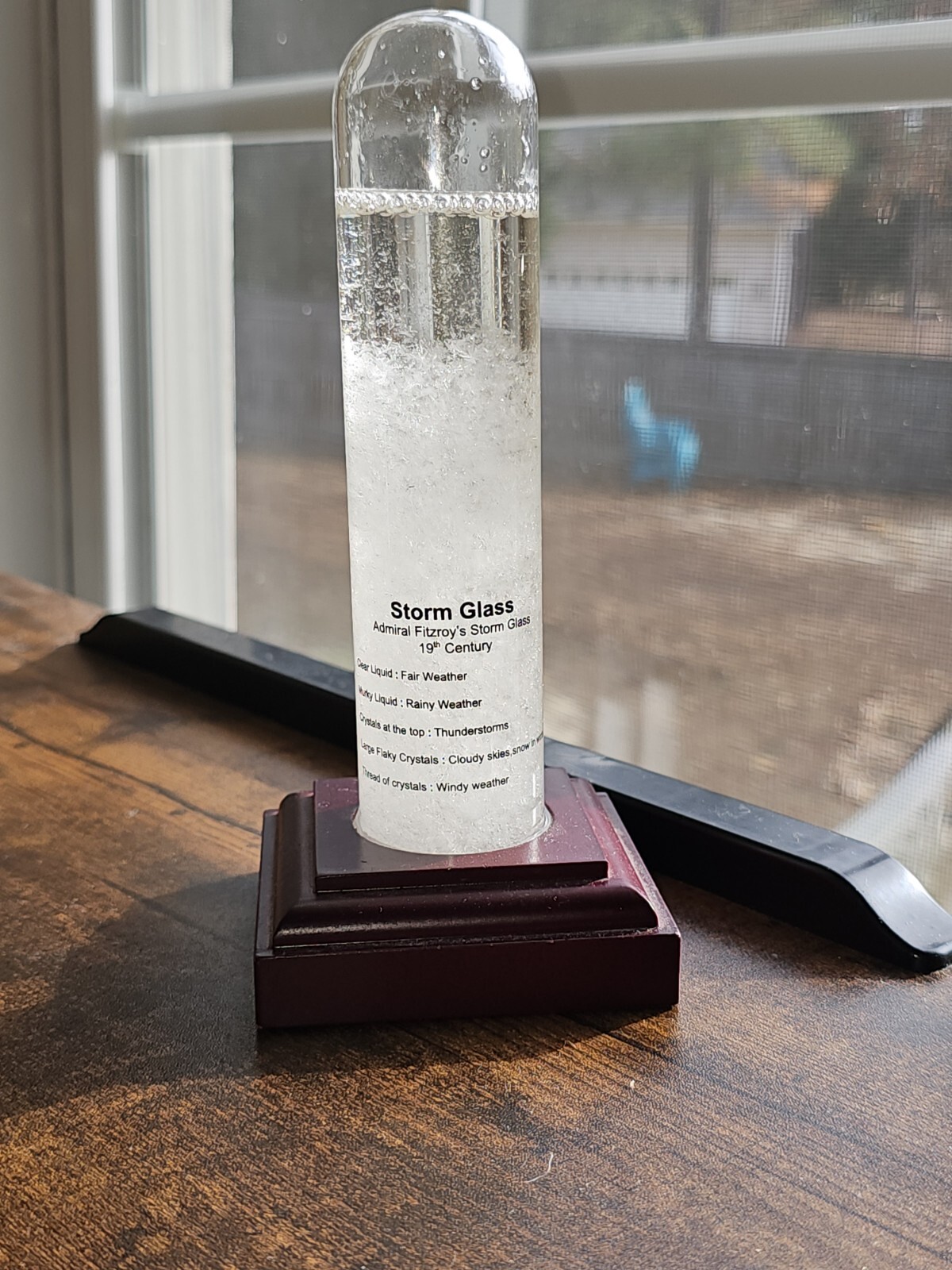 Admiral Fitzroy Storm Glass 19th Century Traditional Barometer Vintage Display