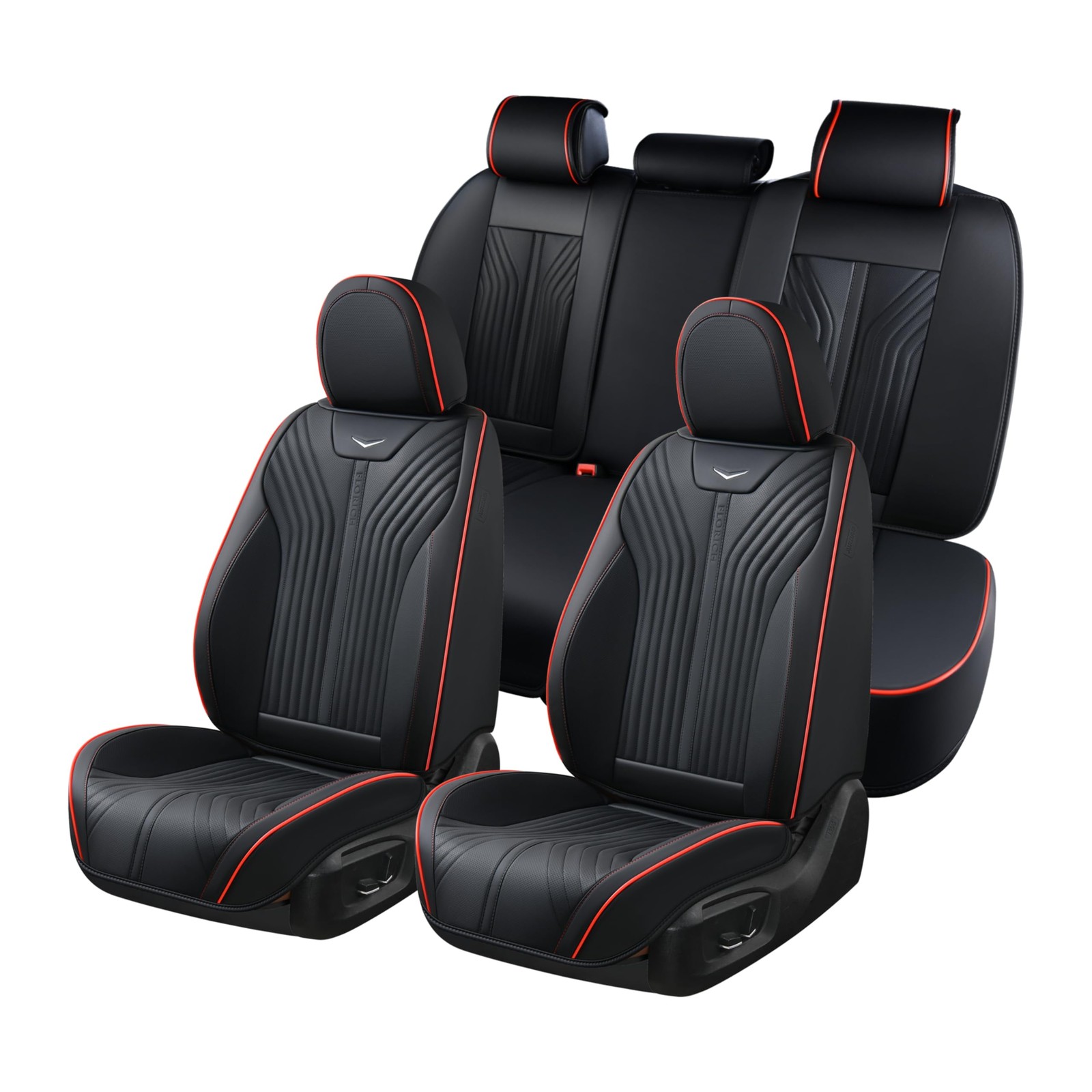 Seat Cover for Car Front and Back Seats Leather Automotive Seat Covers Car Se...