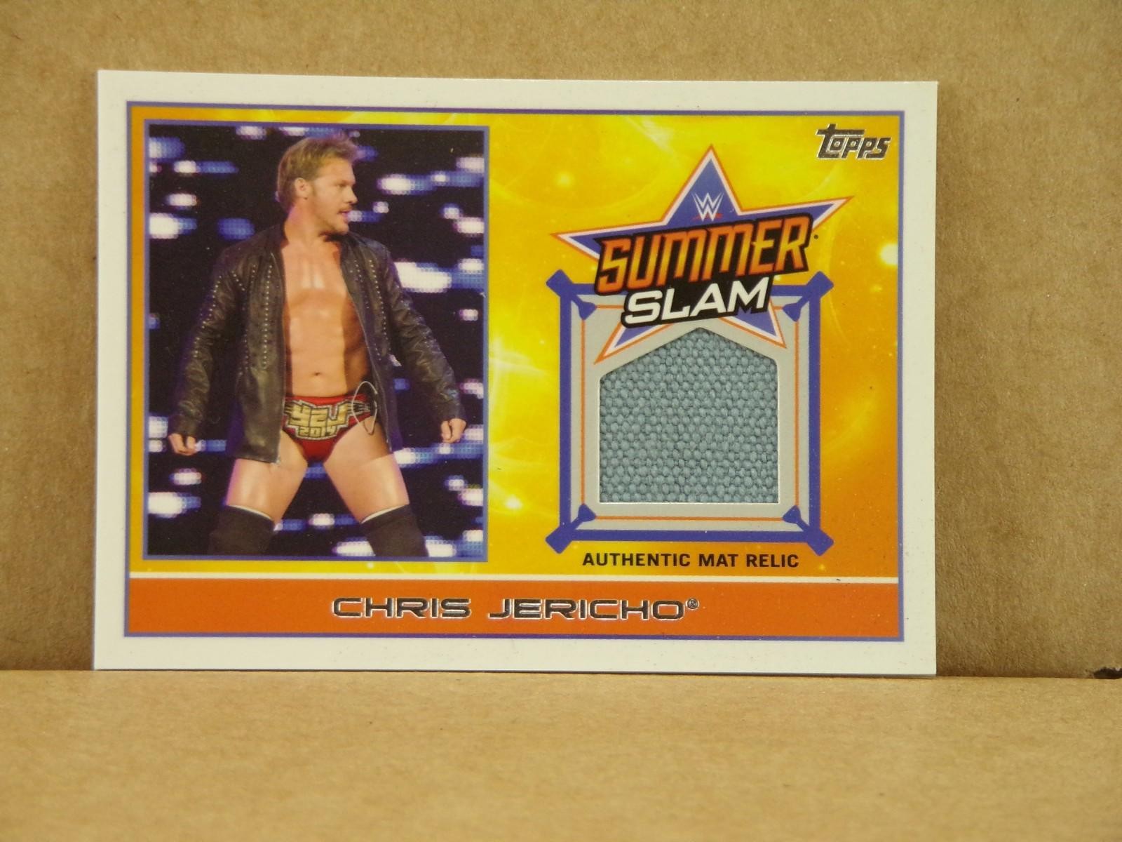 2015 Topps WWE SummerSlam Mat Relics Chris Jericho Wrestling Card