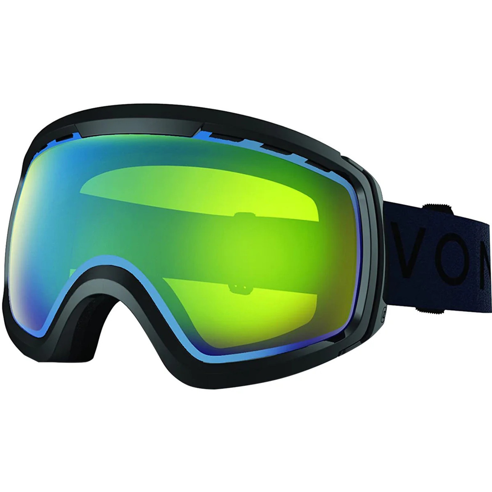 VonZipper Adult Feenom P.F Snow Black Gloss/Yellow Chrome One Size Goggles