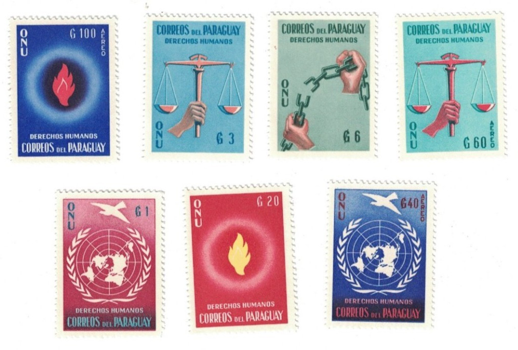 7 STAMP PARAGUAY #565-8 C269-71 UNUSED MNH