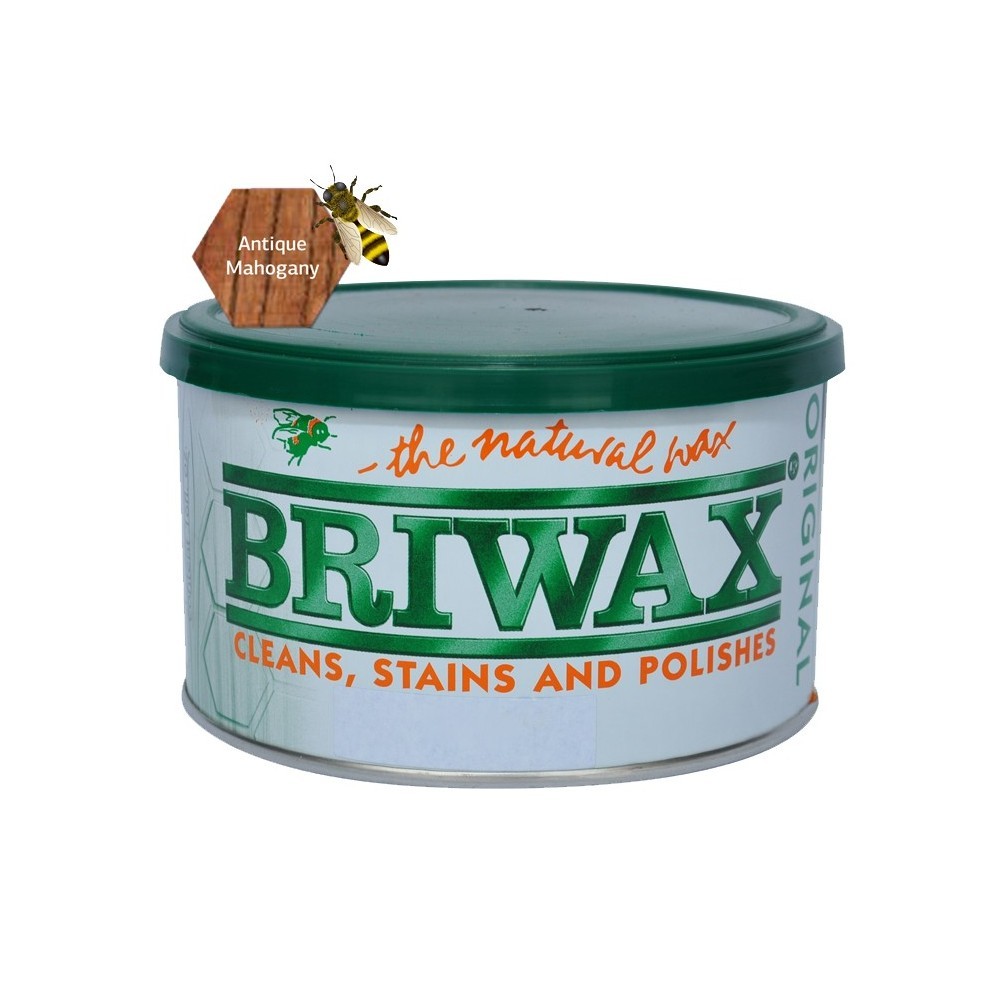 Antique Mahogany Original Wax Polish by Briwax, Cleans, Stains & Polishes, 1 Lb
