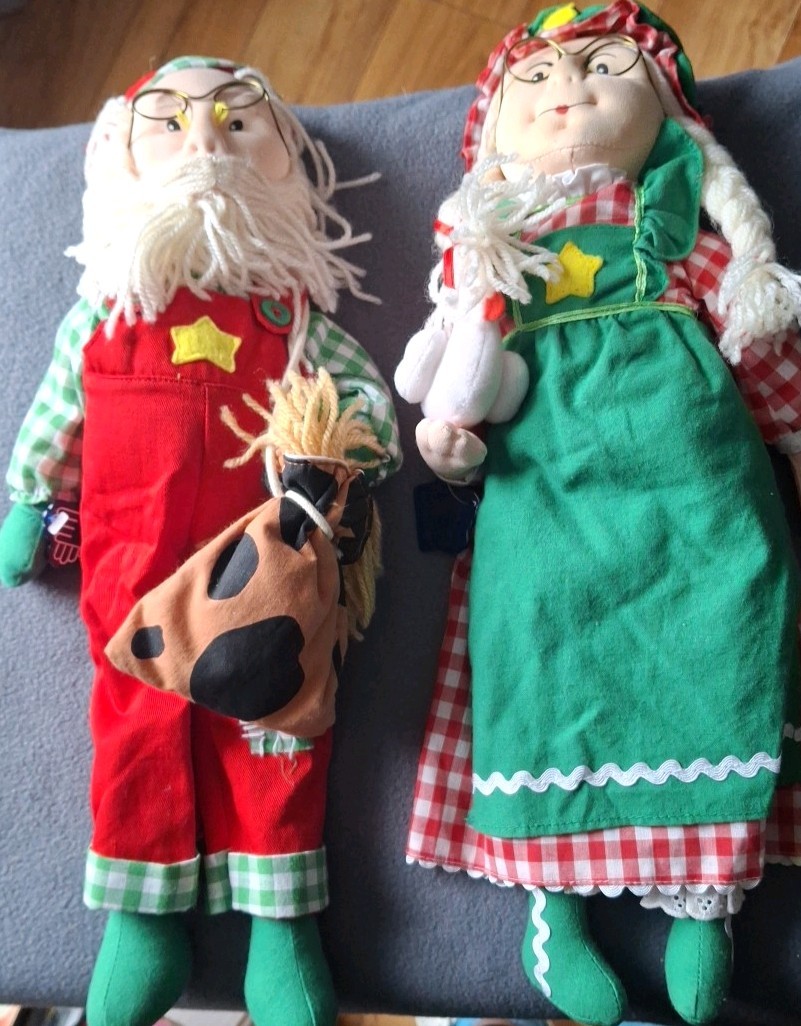 Vintage Applause Christmas Papa and Mama Clause Pre-owned Excellent Condition