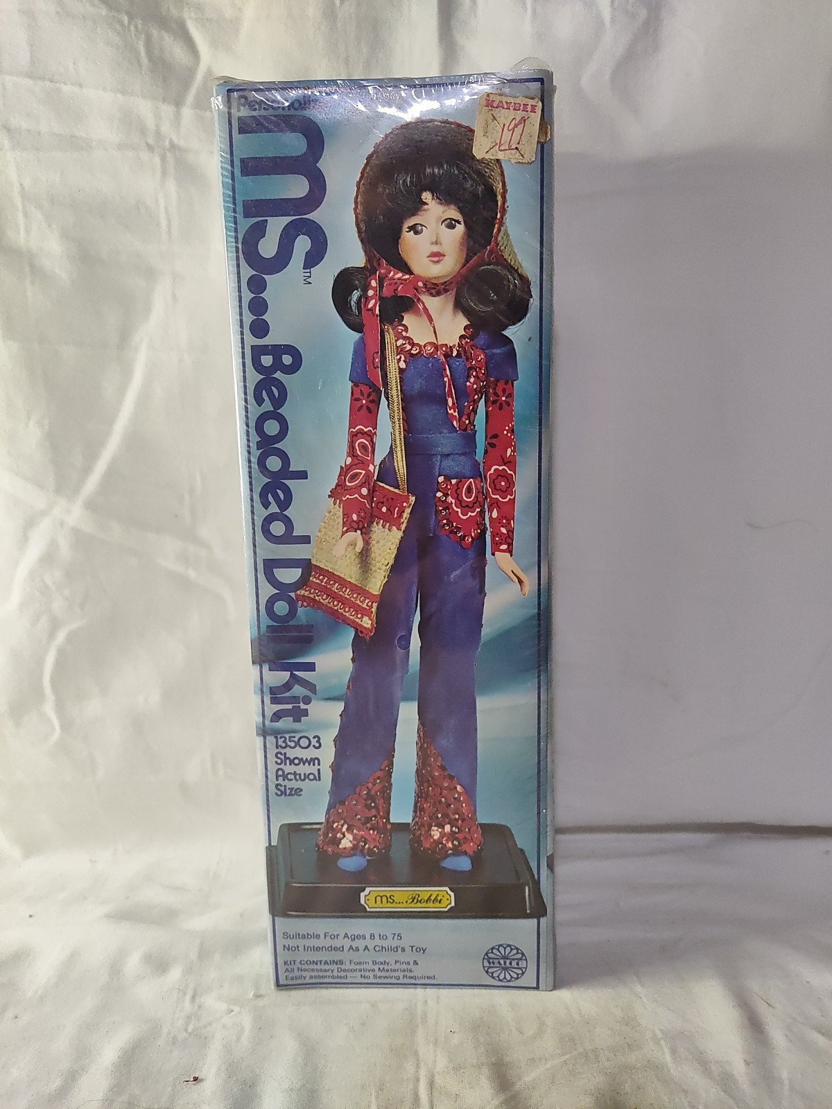 Vintage MS Beaded Doll Kit Bibbi 13503  9.5" Sealed Brunette