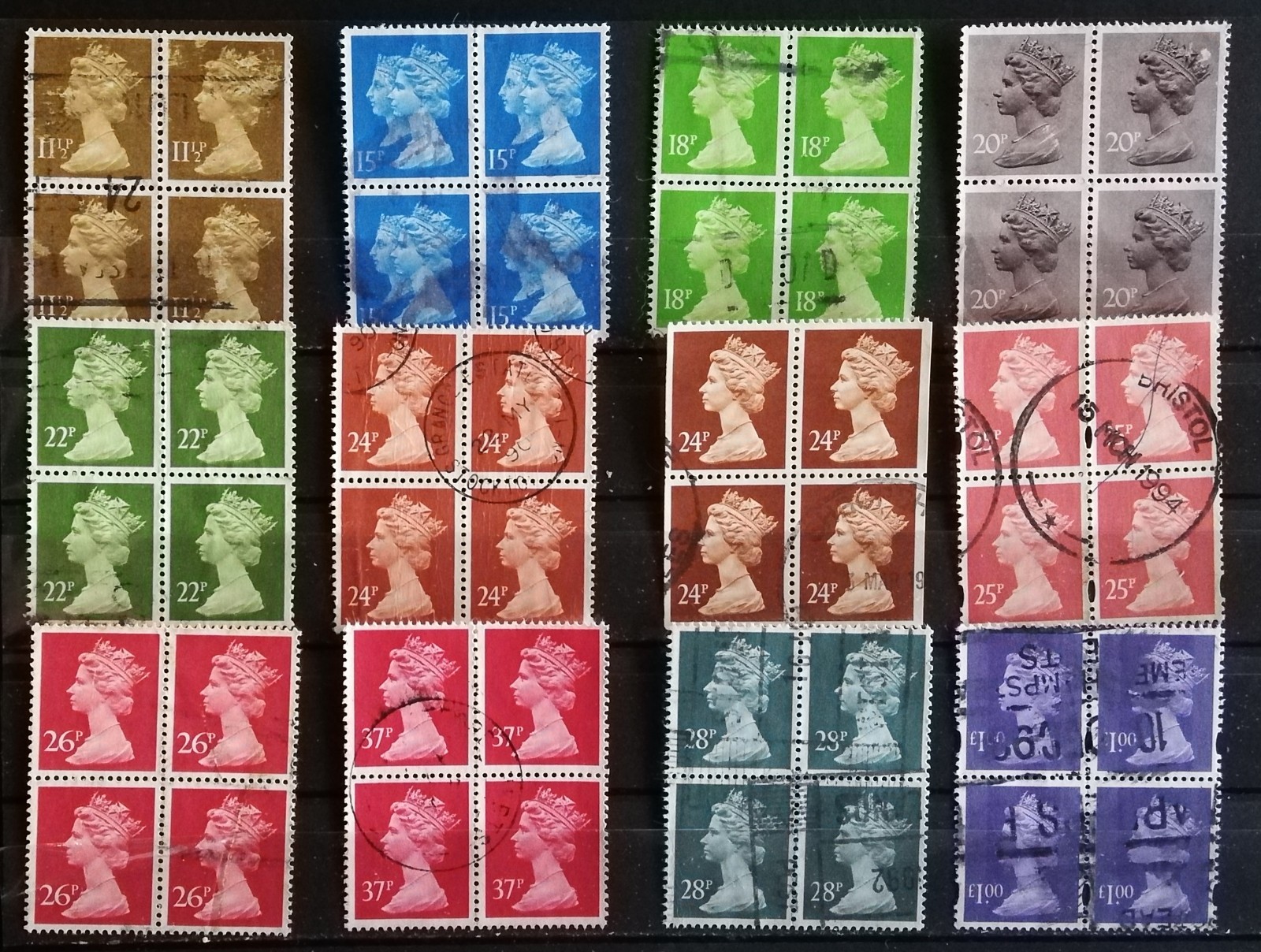 GREAT BRITAIN QEII DEFINITIVES LOT USED