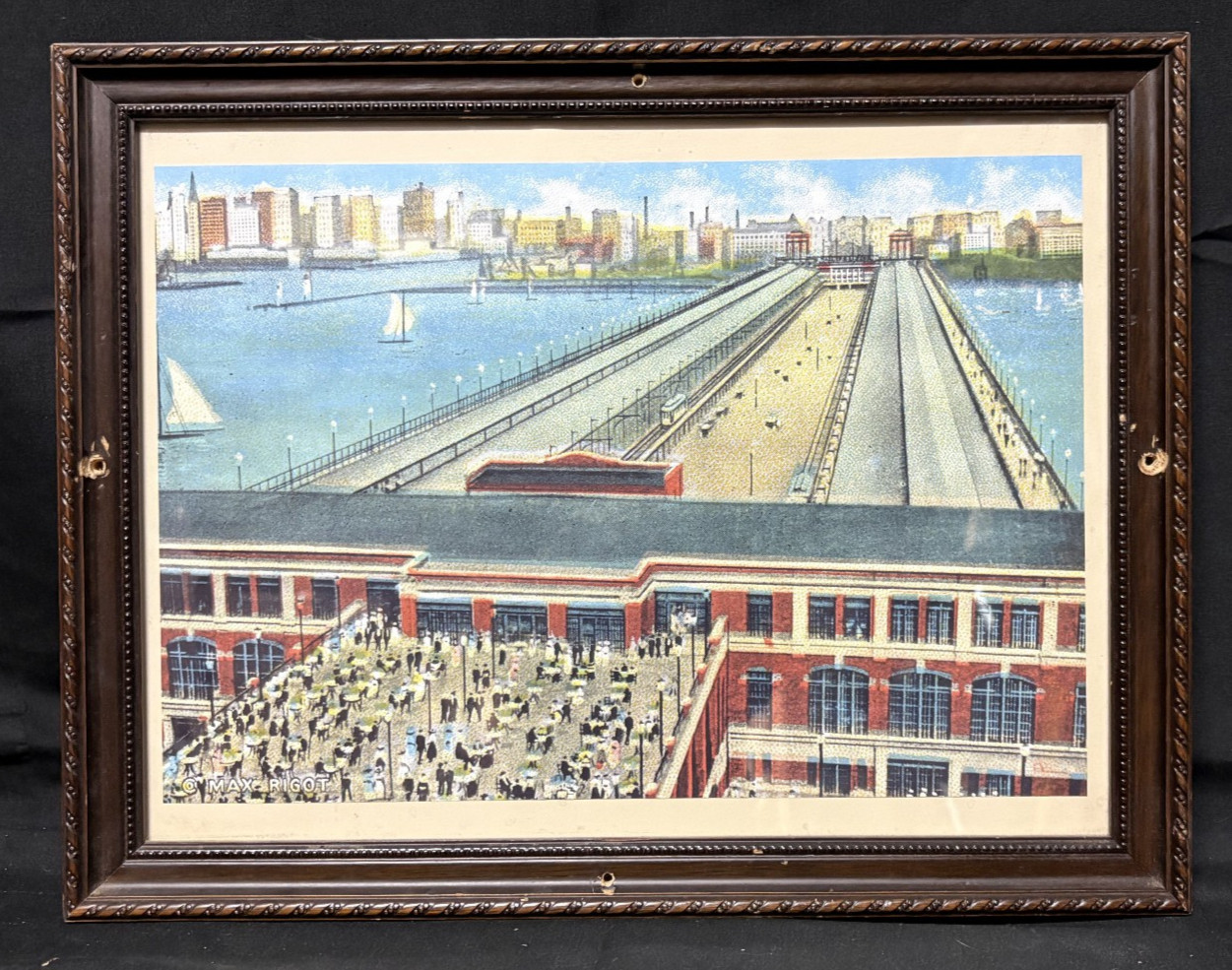 Max Rigot - Bird's Eye View of Municipal Pier, Chicago - Art Print #2