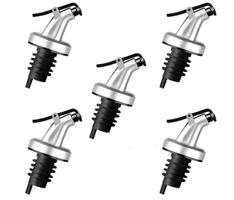 HORNO 5 Pack Oil Spouts, Olive Vinegar Bottle Stopper Clear" or "Glossy 