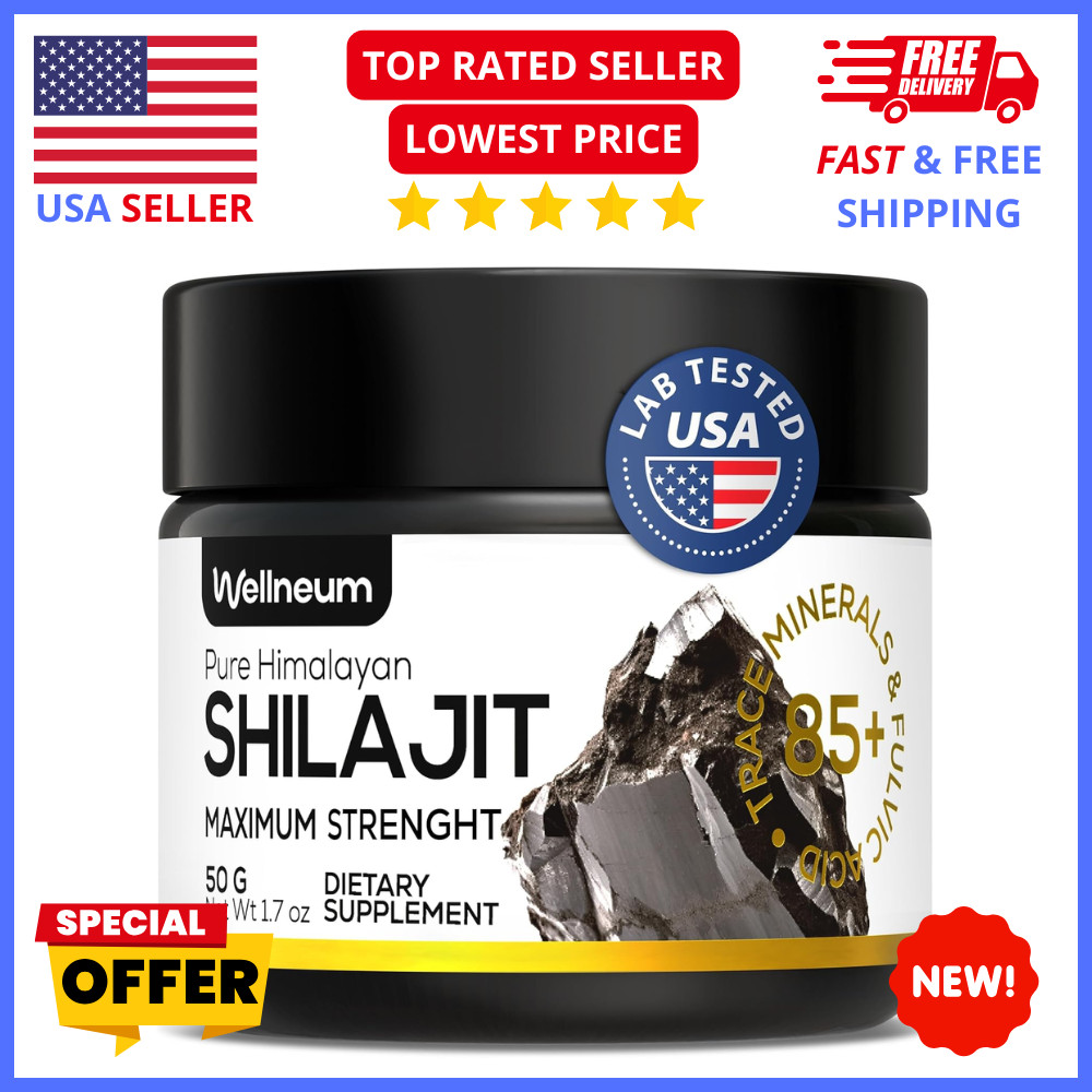 Pure Himalayan Shilajit Resin Fulvic Minerals Energy Immune Support