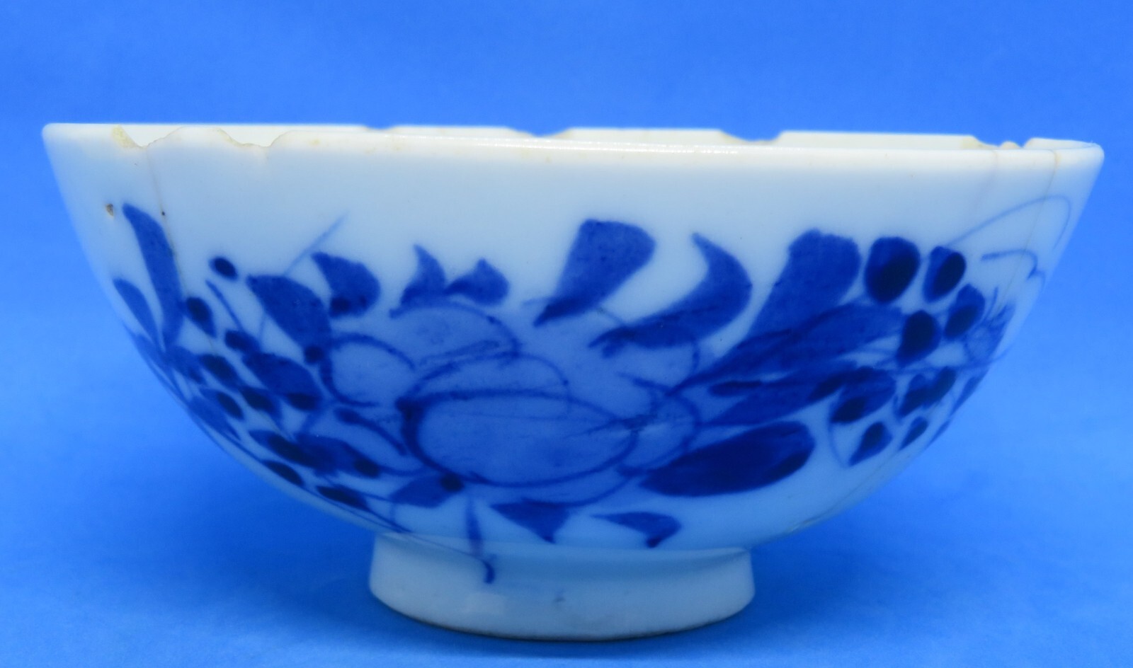 Chinese export blue & white vintage pre Victorian oriental antique small bowl