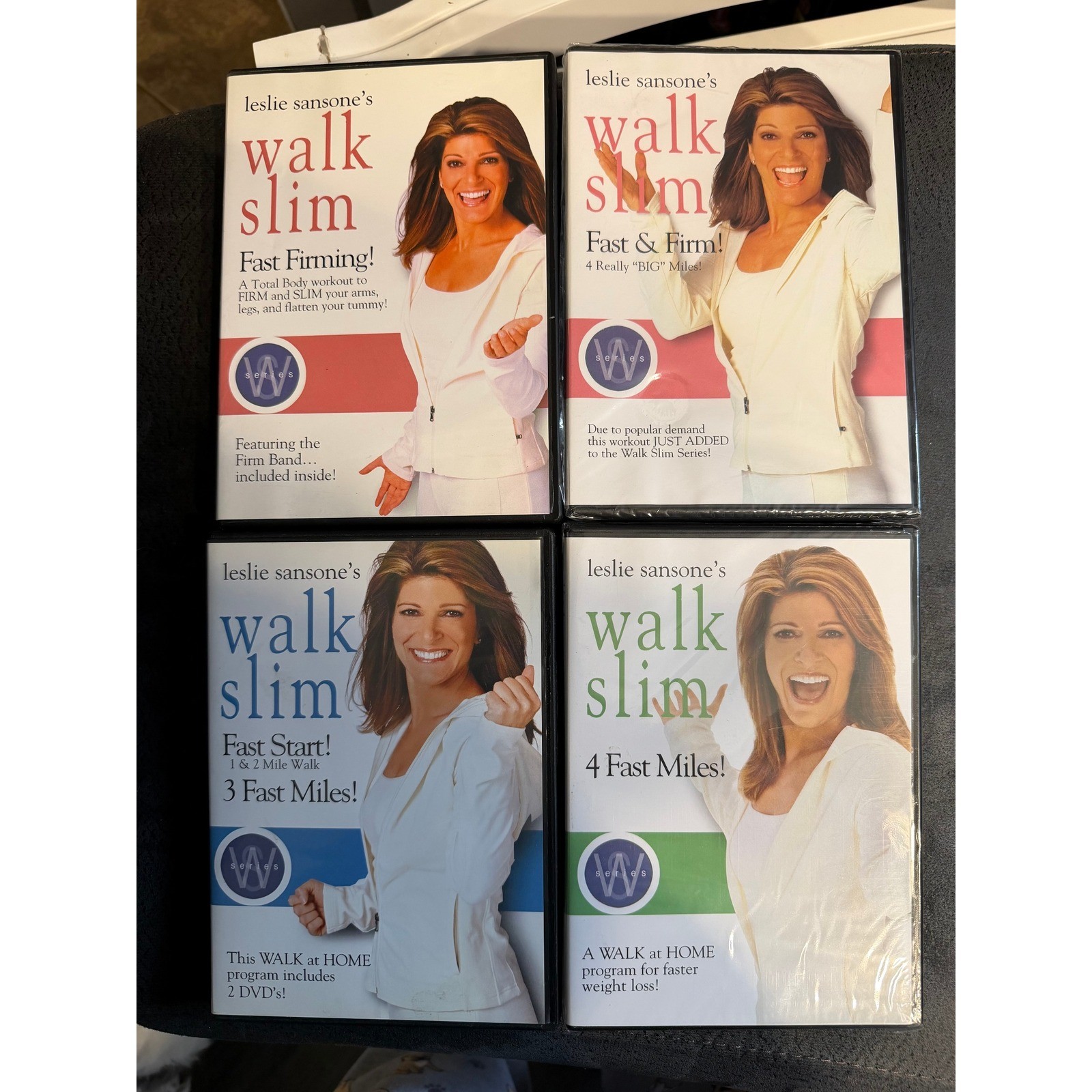 Leslie Sansone Walk Slim Walk At Home Workout DVD Lot 4 NEW Sealed Fitness