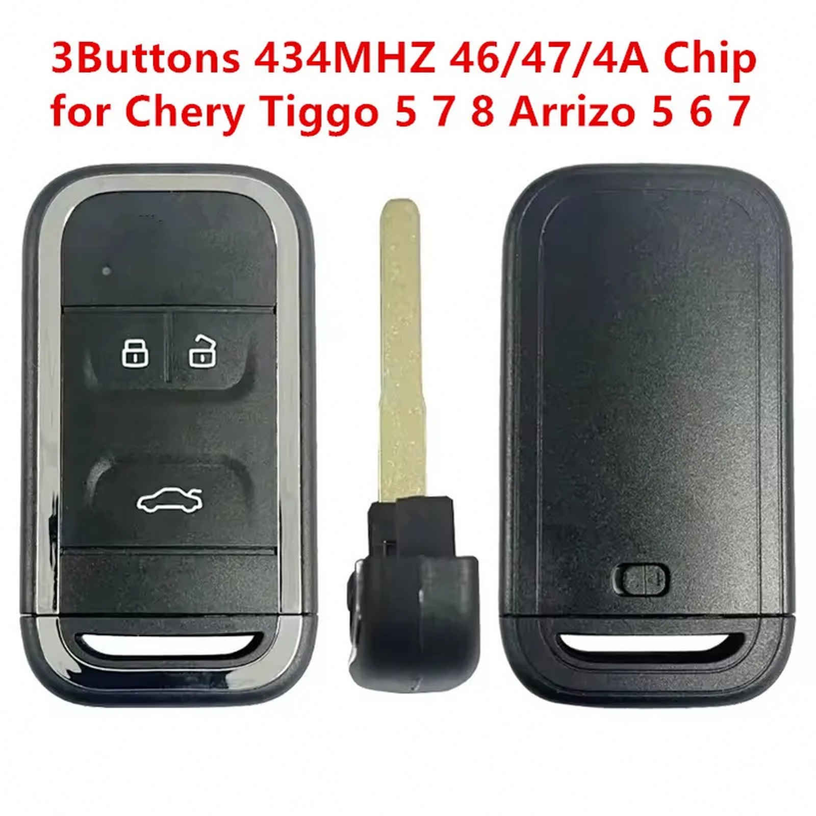 Replacement Smart Car Key Remote 434MHZ 46 47 4A Chip For Chery Tiggo 5 7 8