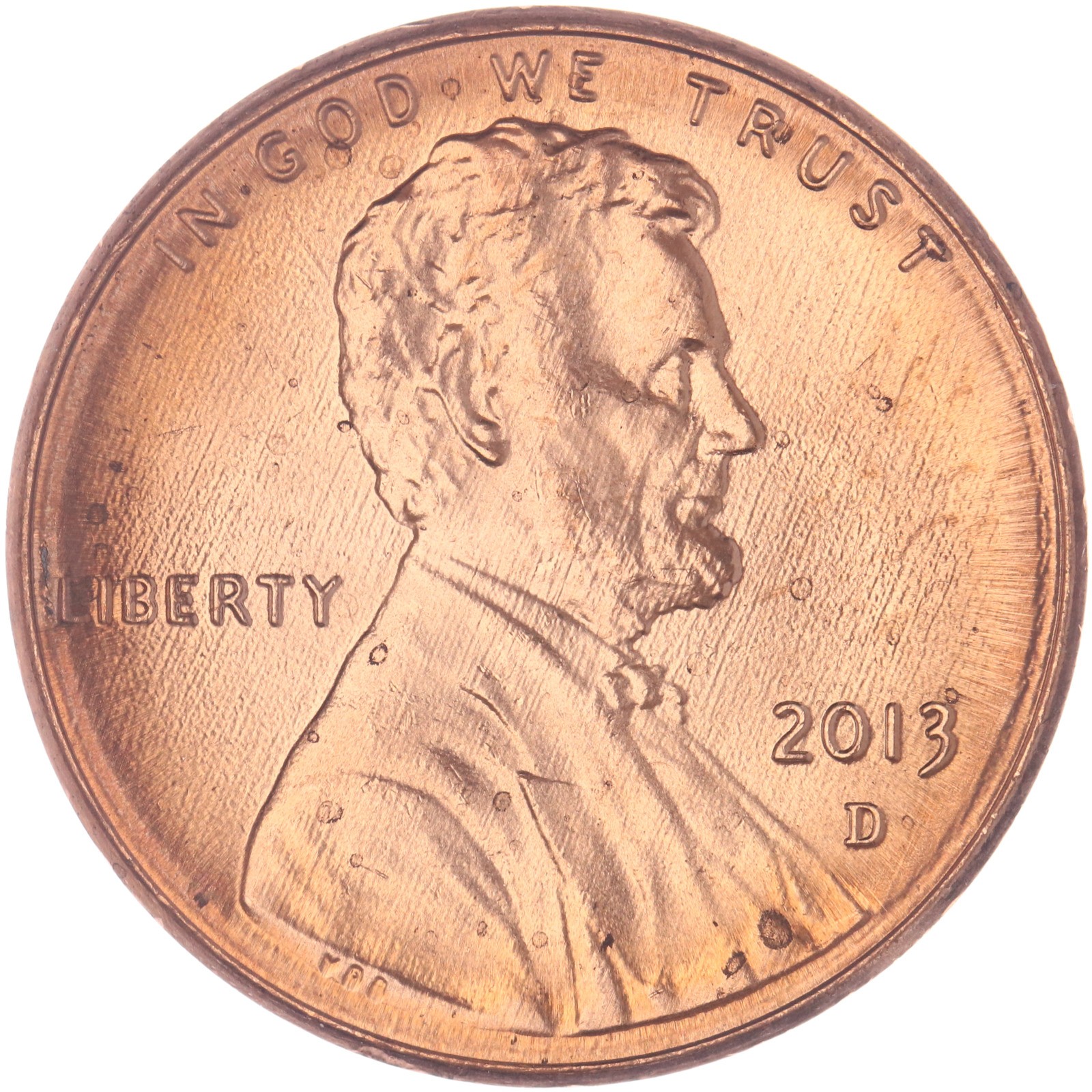 2013 D Lincoln Shield Cent BU Penny US Coin See Pics M537
