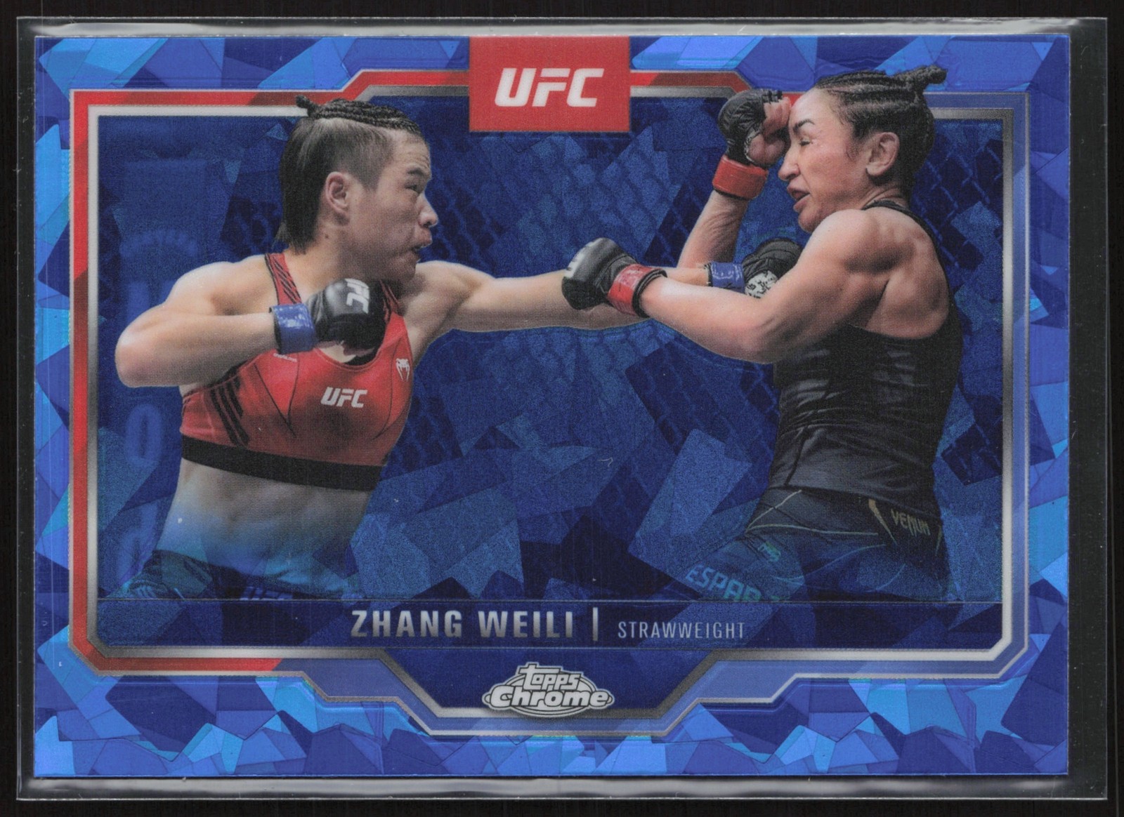 2025 Topps UFC Chrome Sapphire Zhang Weili #55