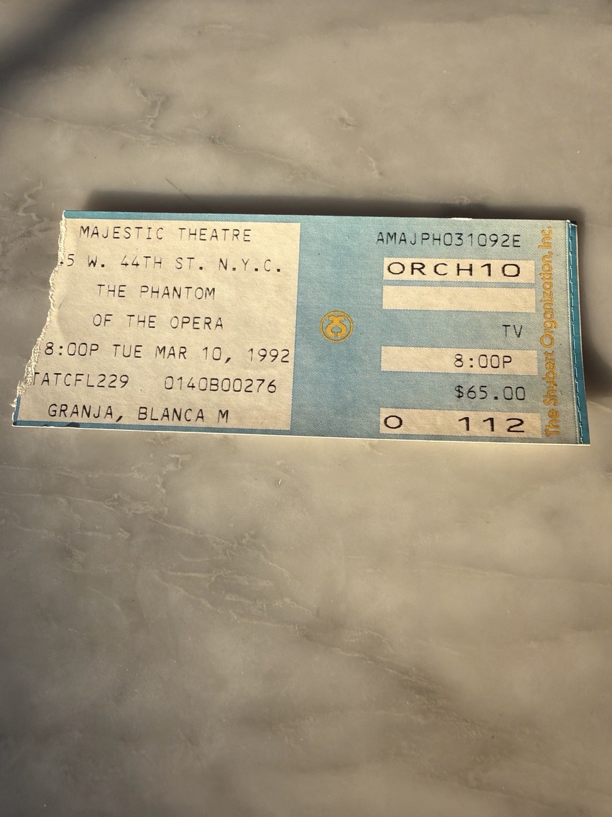 Broadway Ticket Stub Lot Producers Phantom Mormon 1986-2012