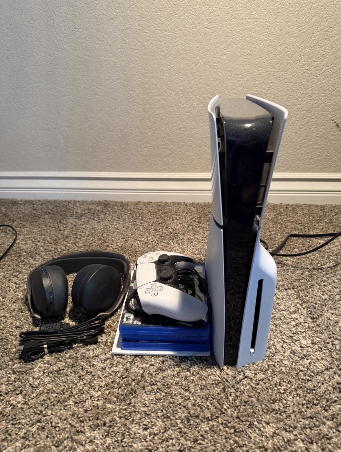 PlayStation 5 Console Bundle with Controller, Headset, Cables, and PS5 Games