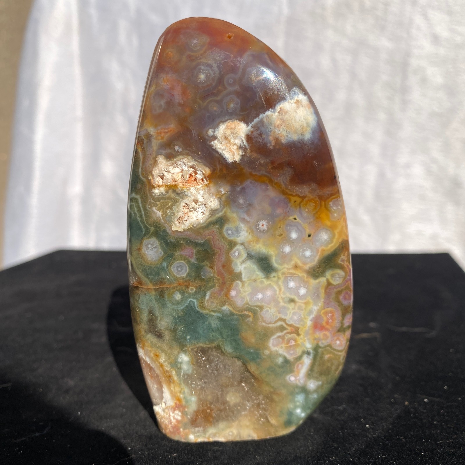 0.7lb Natural ocean jasper quartz crystal polished display specimens healing